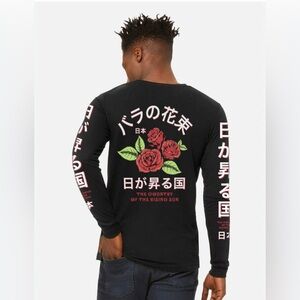 Broken Promises Long Sleeve Graphic Tee Medium Black